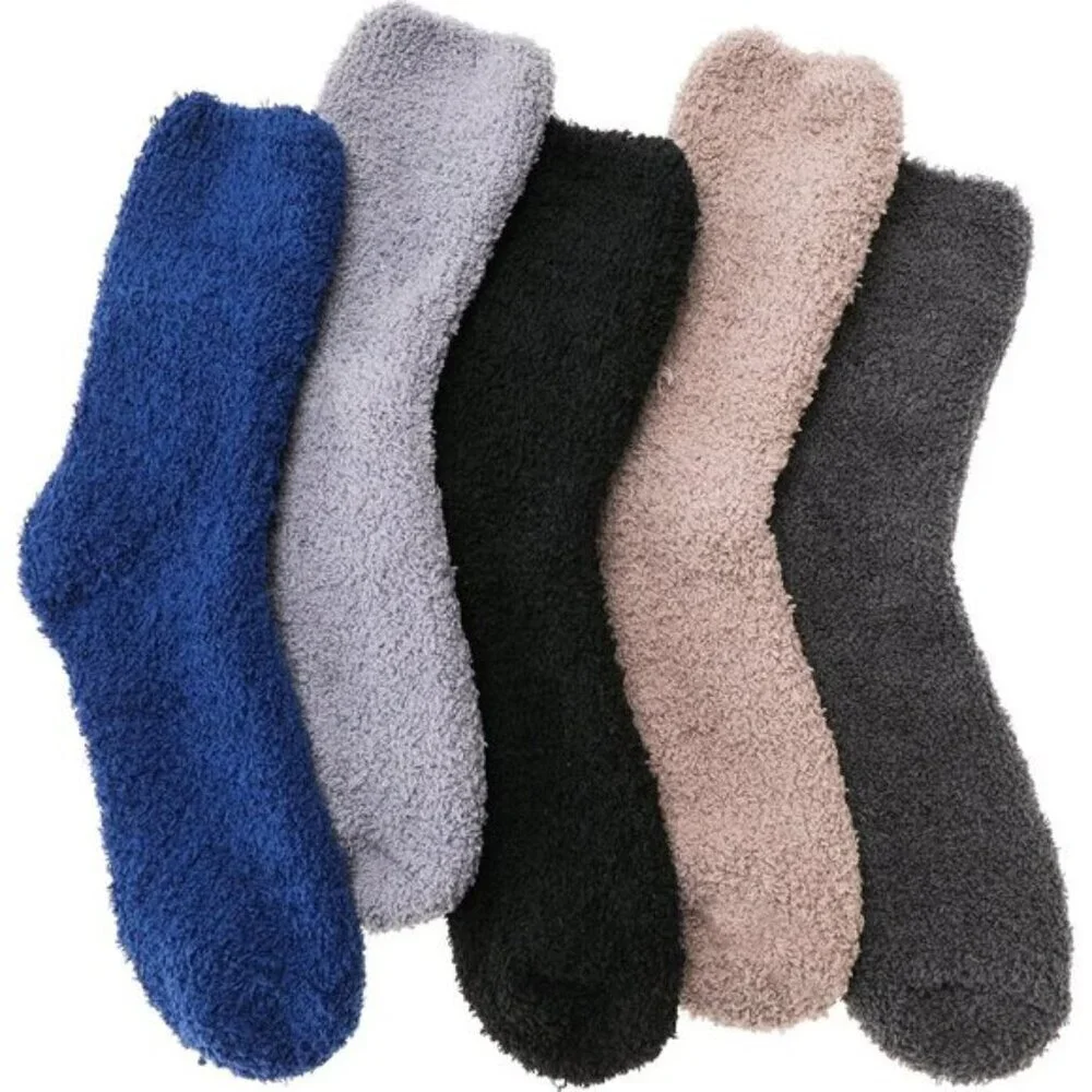 EBMORE Womens Fuzzy Slipper Socks Cozy Plush Warm Sleep Socks Size 5-10